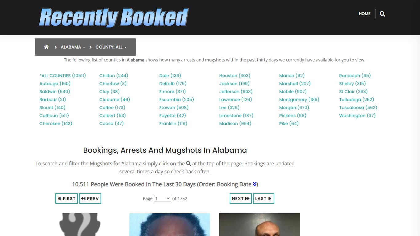 Recent bookings, Arrests, Mugshots in Alabama - Recently Booked